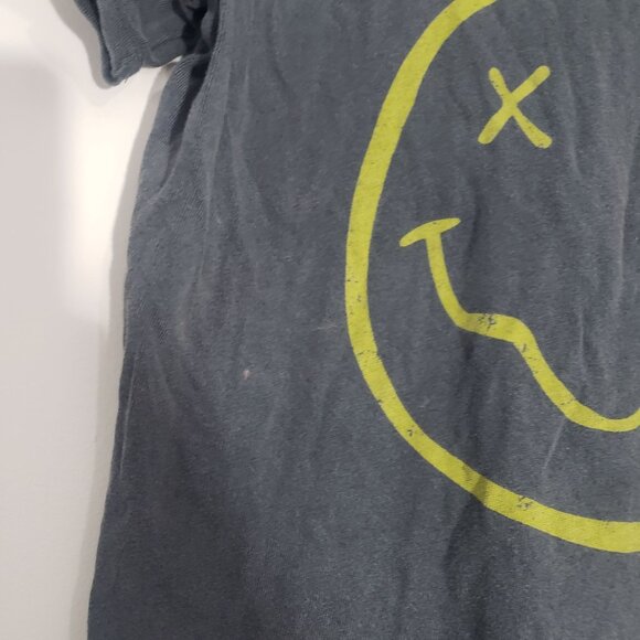 Long Gone Nirvana Womens Boxy Short Sleeve Band‎ T Shirt Size M Classic Lounge - Picture 3 of 8